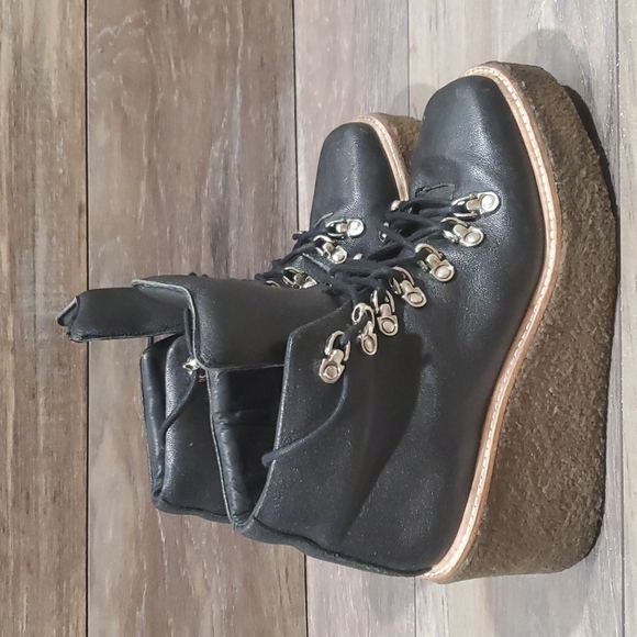 Jeffrey Campbell Free People Y2K Viajar Wedge Hiker Boots 7M - Picture 2 of 15